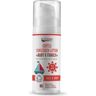 WoodenSpoon Baby & Family opaľovacie telové mlieko SPF50 50 ml