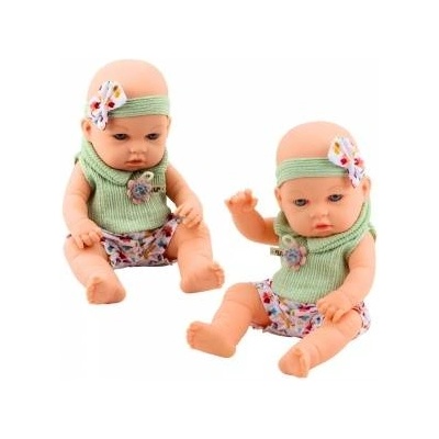 LEAN Toys Baby Doll Green Floral Dress Headband with Bow