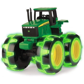 TOMY Tomy John Deere Трактор с чудовищни светещи 8-инчови гуми, играчка (036881464341)