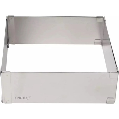 Kinghoff Форма за печене Kinghoff KH 1906, Регулируема 15.5-28 см, Неръждаема стомана, Сребрист (KH 1906)