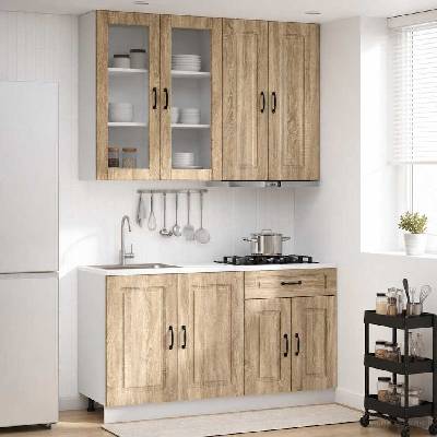 vidaXL Кухненски единица KALMAR 4 pcs Дъб сонома Инженерна дървесина (3438307)