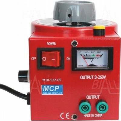 Autotransformátor MCP 500 VA 0–260 V AC 2 A