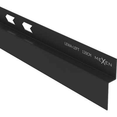 Mexen Line-B вътрешен перваз 120 см ляв, черен - 187002120L (187002120L)