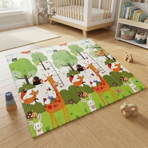 Pepita Сгъваема двулицева подложка за игра 180x200cm - Горски жираф и Пътят на мечтите (KF-M1820H)