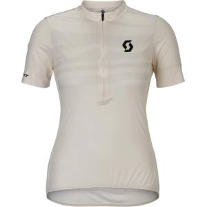 Scott Дамска фланелка с къс ръкав за колоездене Scott Women's Jersey Endurance Lt S/S Cycling jersey - Cotton White - размер XL (156-2862-0215)