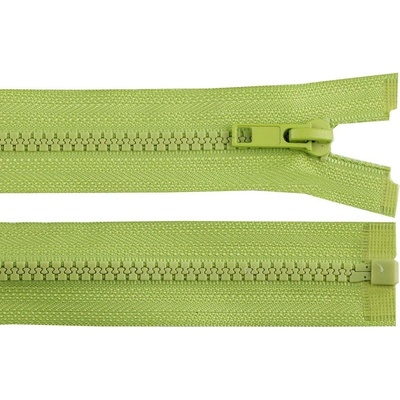 Pro Háčkování Kostěný zip No 5 délka 50 cm světle zelený
