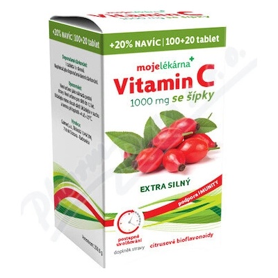 Moje lékárna Vitamín C 1000mg so šípkami 100+20 tabliet