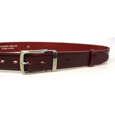 Penny Belts kožený opasek 35-020-2-95 bordó