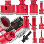 Red technic Комплект коронки свредла, фрези 9 части 6-68 мм с адаптер hex/m14 41632 (rtzod0046)