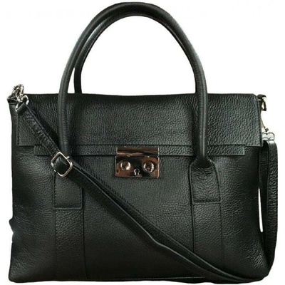 Vera Pelle kožená elegantní kabelka 2323 D28 BLK černá