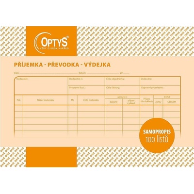 Optys 1087 Příjemka, převodka, výdejka A5 – Zboží Dáma