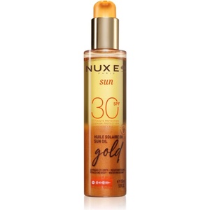 NUXE Sun Sun Oil Gold SPF 30 слънцезащитно олио за лице и тяло с озаряващ ефект SPF 30 150ml