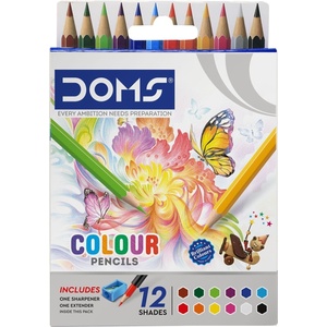 DOMS N80422 Комплект цветни моливи 12 pcs + Sharpener (N80422)