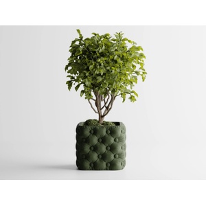  Кашпа Chesterra Голяма, 136x136xH118мм- Тъмнозелен Мат