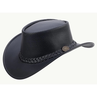 Klobúk kožený Couta čierny