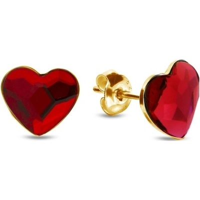 Spark červené se Swarovski Elements Heart KG2808LSI Light Siam