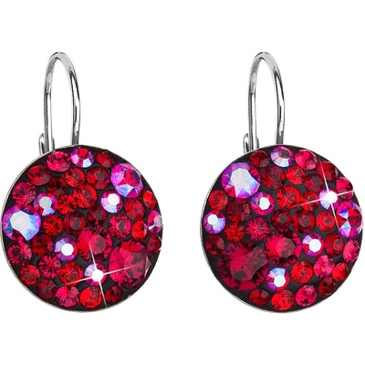 Pavona visací s krystaly Swarovski červené kulaté 31183.3 cherry
