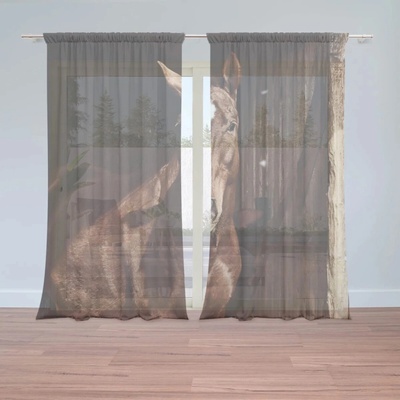 Sablio Záclony Kôň v stajni: 2ks 150x250cm
