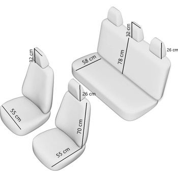 UMBRELLA Универсални калъфи за седалки lux gray umb4 (44518)