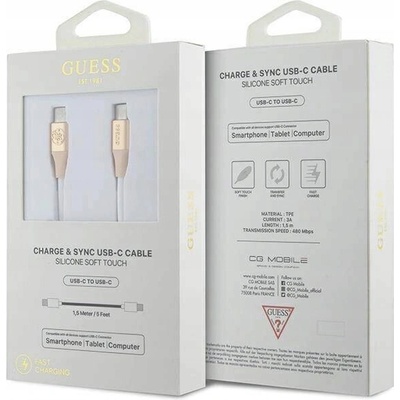 Guess GUCCLALRGDD USB-C - USB-C, 1,5m, zatý