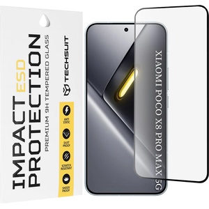 Techsuit Стъклен протектор за Xiaomi Poco X8 Pro Max - ESD Glass - Techsuit - Черен
