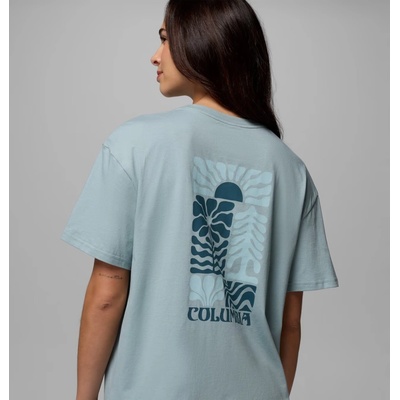 Columbia Rolling Bend Graphic Oversized Tee dámske tričko Crushed Blue Floral Groove