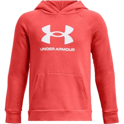Under Armour Rival Fleece Bl Hoodie K 1379791-690 červená