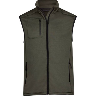 TEE JAYS TJ9104 / Мъжки елек от еластичен полар - тъмнозелен XS (189104za200)