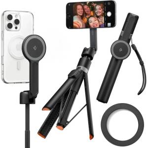 Spigen s581w magsafe bluetooth selfie stick tripod black (8800283303698)