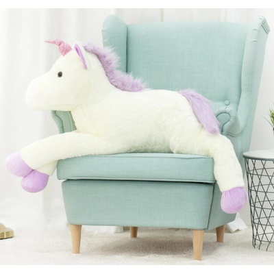 Dear Bear Plyšový jednorožec Unicorn 125 cm - biely