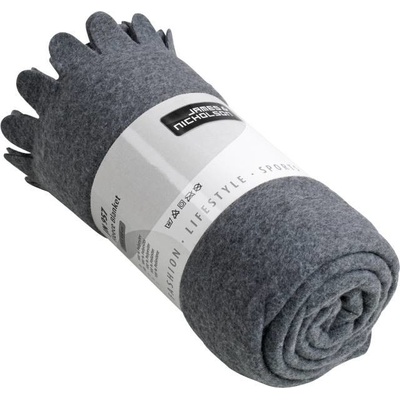 Daiber JN 957 fleece deka so strapcami light grey melange 120x150