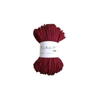 Bavlněná šnůra MILA MIX 5 mm - černá/červená