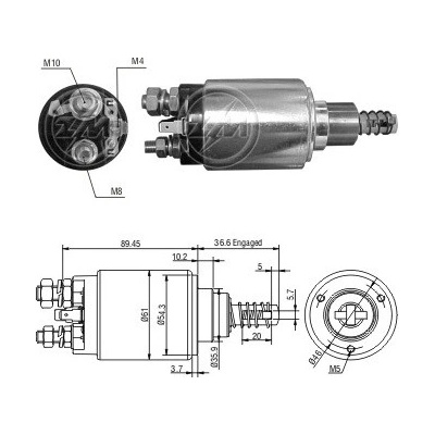 Spínač startéru 0001369020 Bosch 2339402113