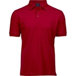 TEE JAYS tj1405 / Мъжка еластична поло тениска от плътен памук - червена xl (18140500404)
