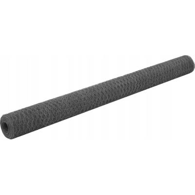 Ohradová síť ocel a PVC, 25 x 1,5 m, šedá