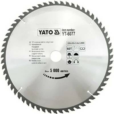 Kotouč na dřevo 300 x 30 mm 60z Yato YT-6077