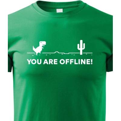 Dětské tričko You are Offline ZelenáCanvas Dětské tričko Bezvatriko.cz 1