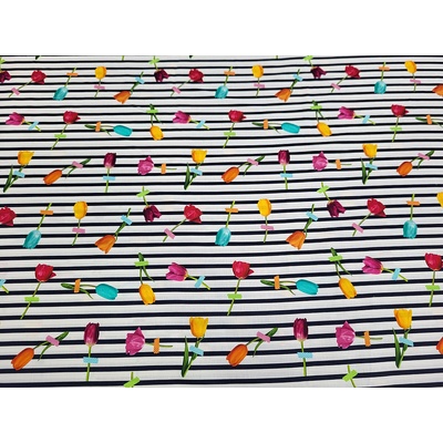 Bavlnená látka TULIPÁNY šírka 150 cm