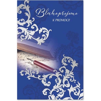 Ditipo Blahopřání I - K PROMOCI, modré – Zboží Dáma