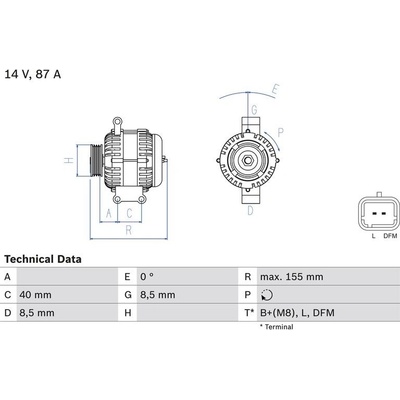 BOSCH 0 986 042 720 generátor (0986042720)