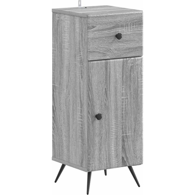 vidaXL Шкаф за баня BREDA Сив Сонома 30 x 31 x 80 см (897491)