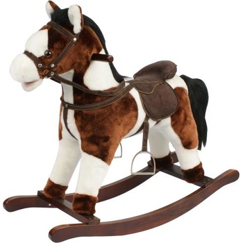 Люлеещ се кон кафяво-бял със звук на кон