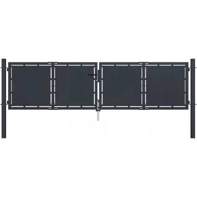 vidaXL Zahradní brána ocel 300 x 100 cm antracitová