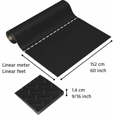 Notrax 479 Cushion Trax Protiúnavová rohož s diamantovým vzorom čierna 152 cm x linm