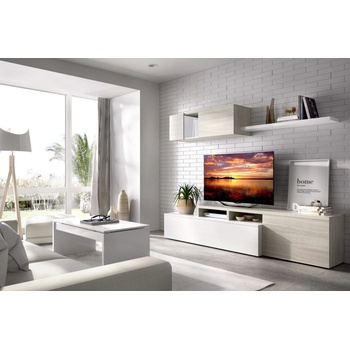 Obývacia stena Dekit Elle glossy white oak