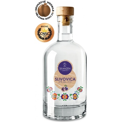 Skanzen slivovica 47% 0,5 l (holá láhev)