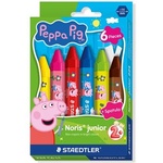 STAEDTLER Пастели, шестоъгълни, джъмбо, STAEDTLER Noris junior 224", прасето Пепа, 6 цвята (224 C6 L1)