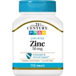 21st Century Zinc, 50 mg, 110 таблетки, 21st Century (9228)