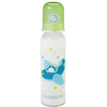 Image 1 of Baby-Nova Стъклено шише Baby Nova - 250 ml, синьо (43705)