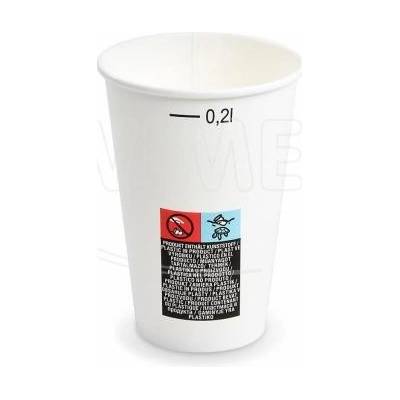 Wimex Papierový pohár FSC Mix s ciachou biely O70mm 0,2L